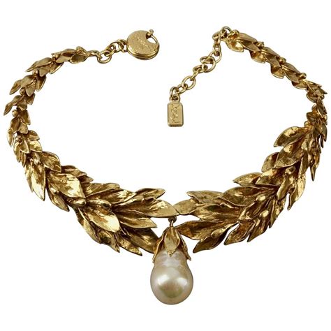 Ysl Vintage Pearl Necklace 